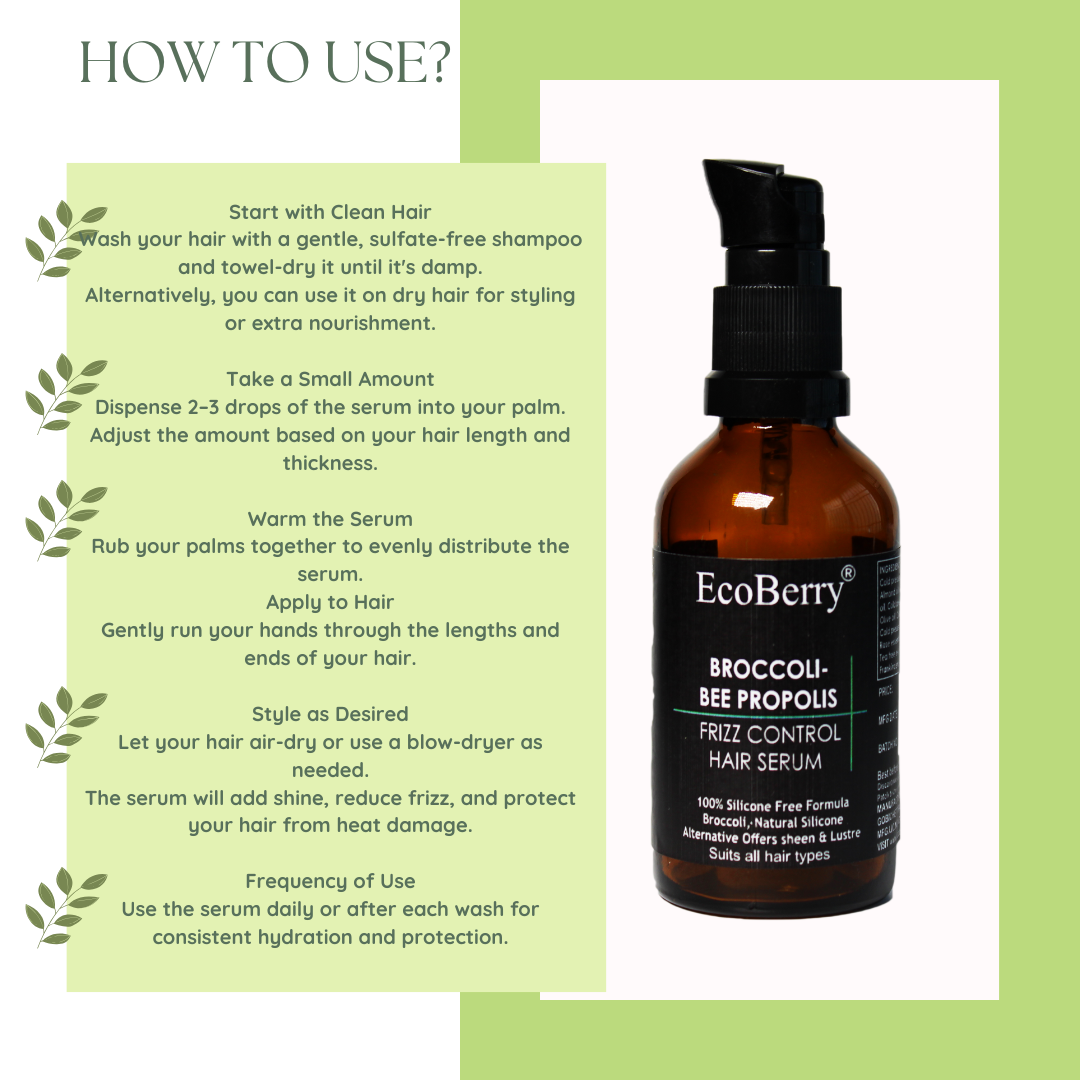 Broccoli Bee Propolis Frizz Control Hair Serum