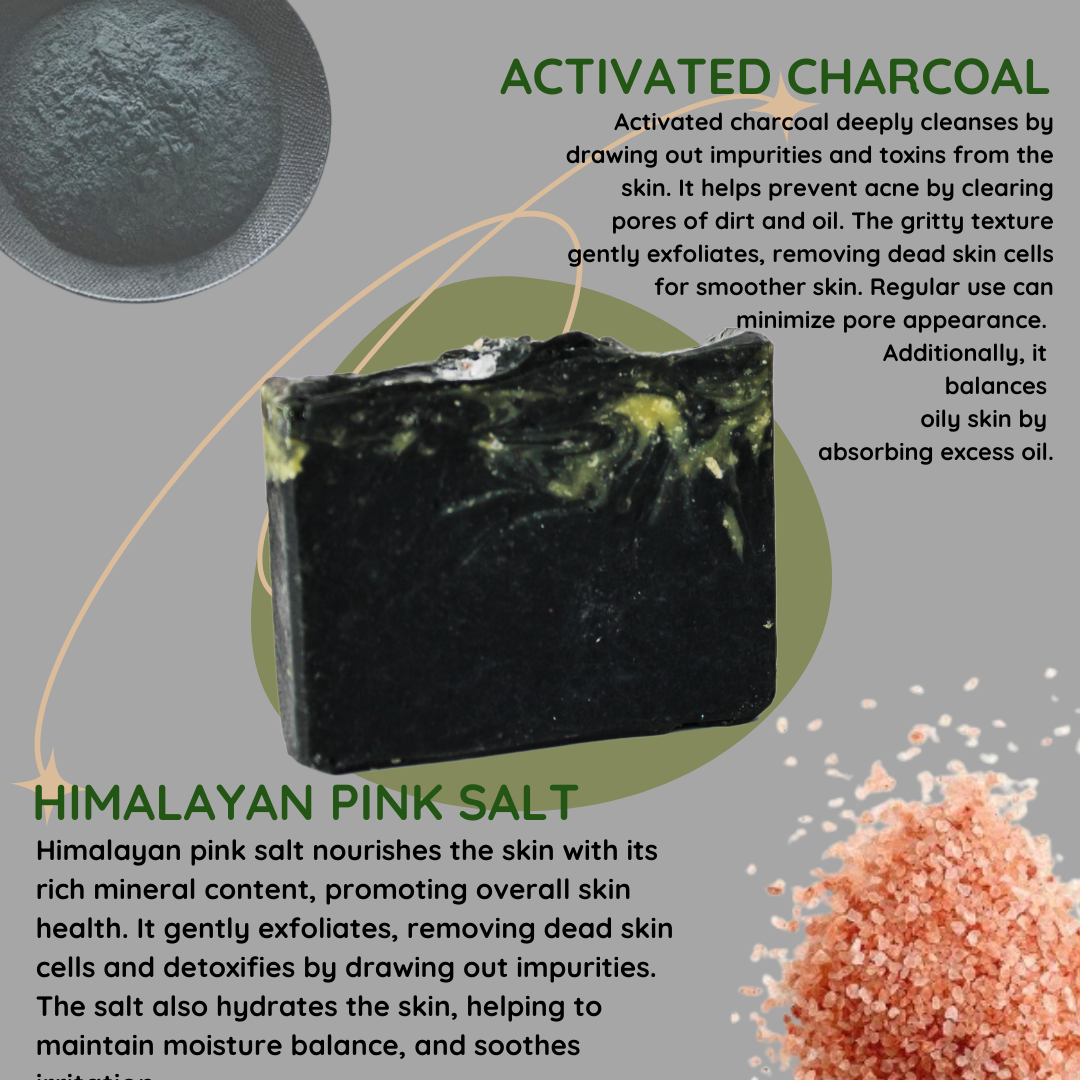 Activated Charcoal Himalayan Pink Salt Soap