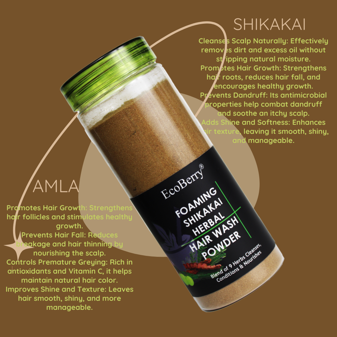 Foaming Shikakai Herbal Hair Wash Powder