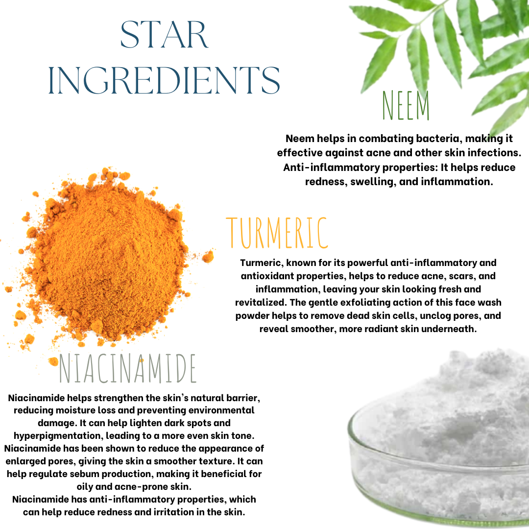 Neem Turmeric Face Wash Powder