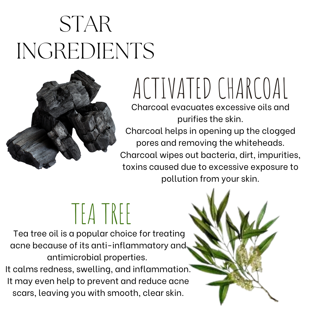 Activated Charcoal Tea tree Detoxifying Face Wash