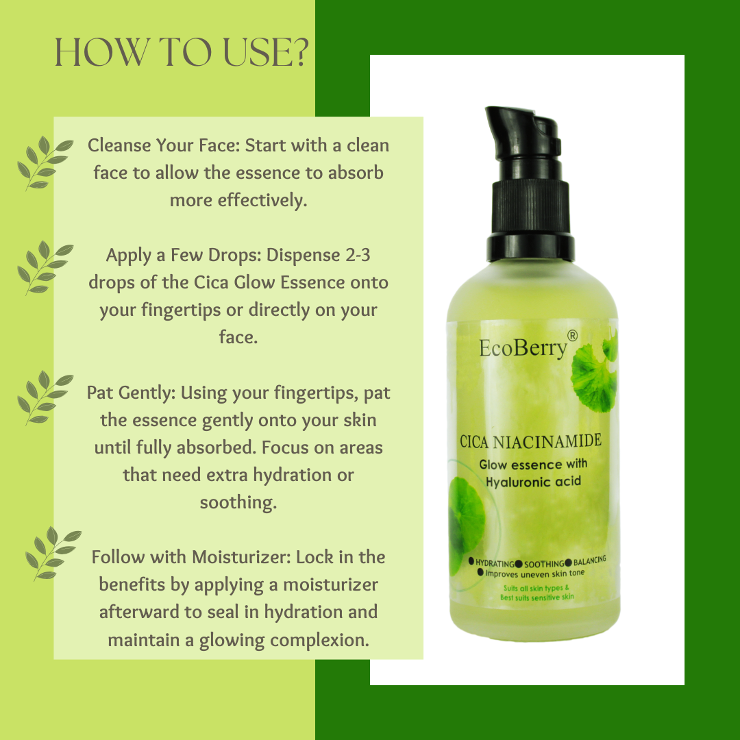 Centella Asiatica (CICA) Niacinamide Glow Essence With Hyaluronic Acid