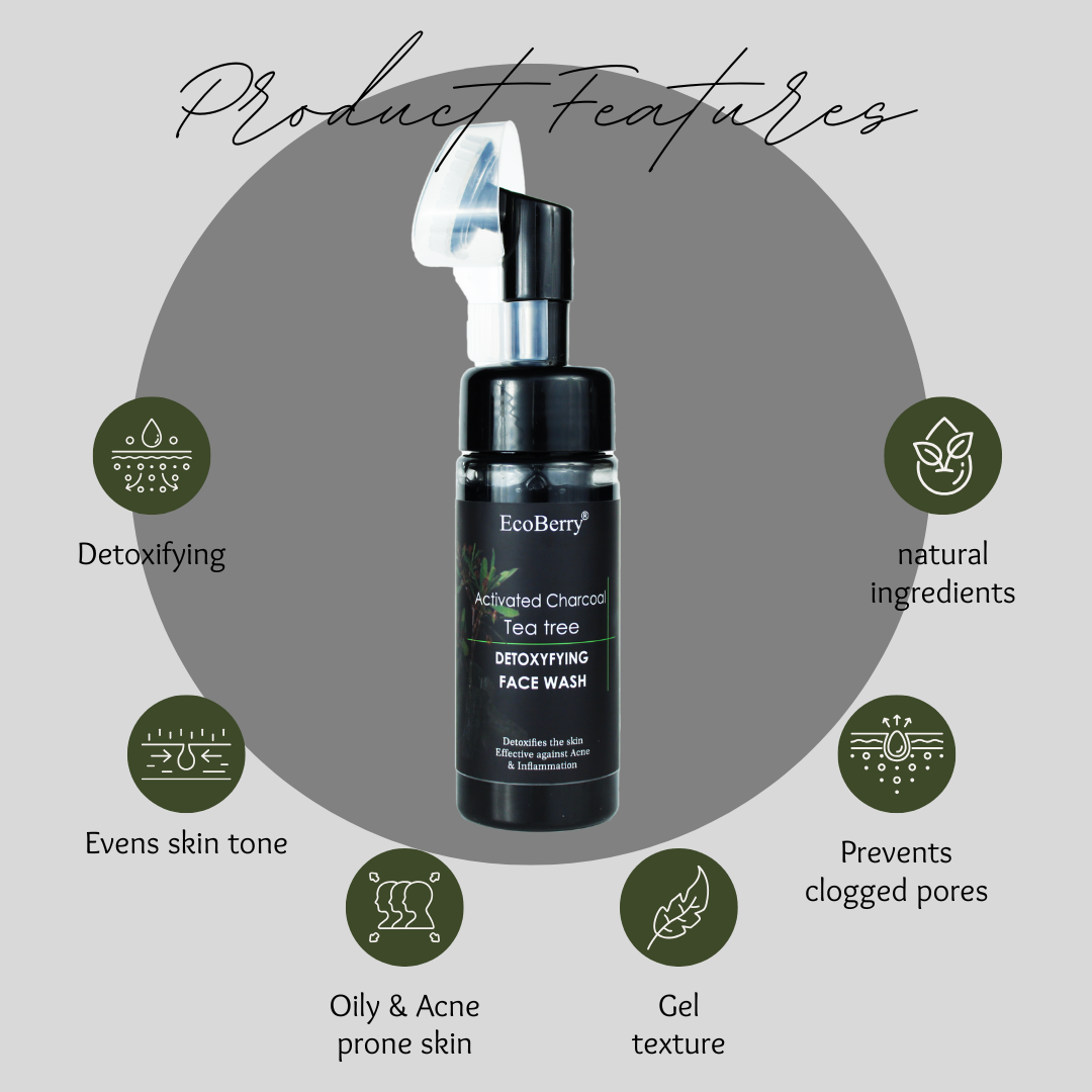 Activated Charcoal Tea tree Detoxifying Face Wash