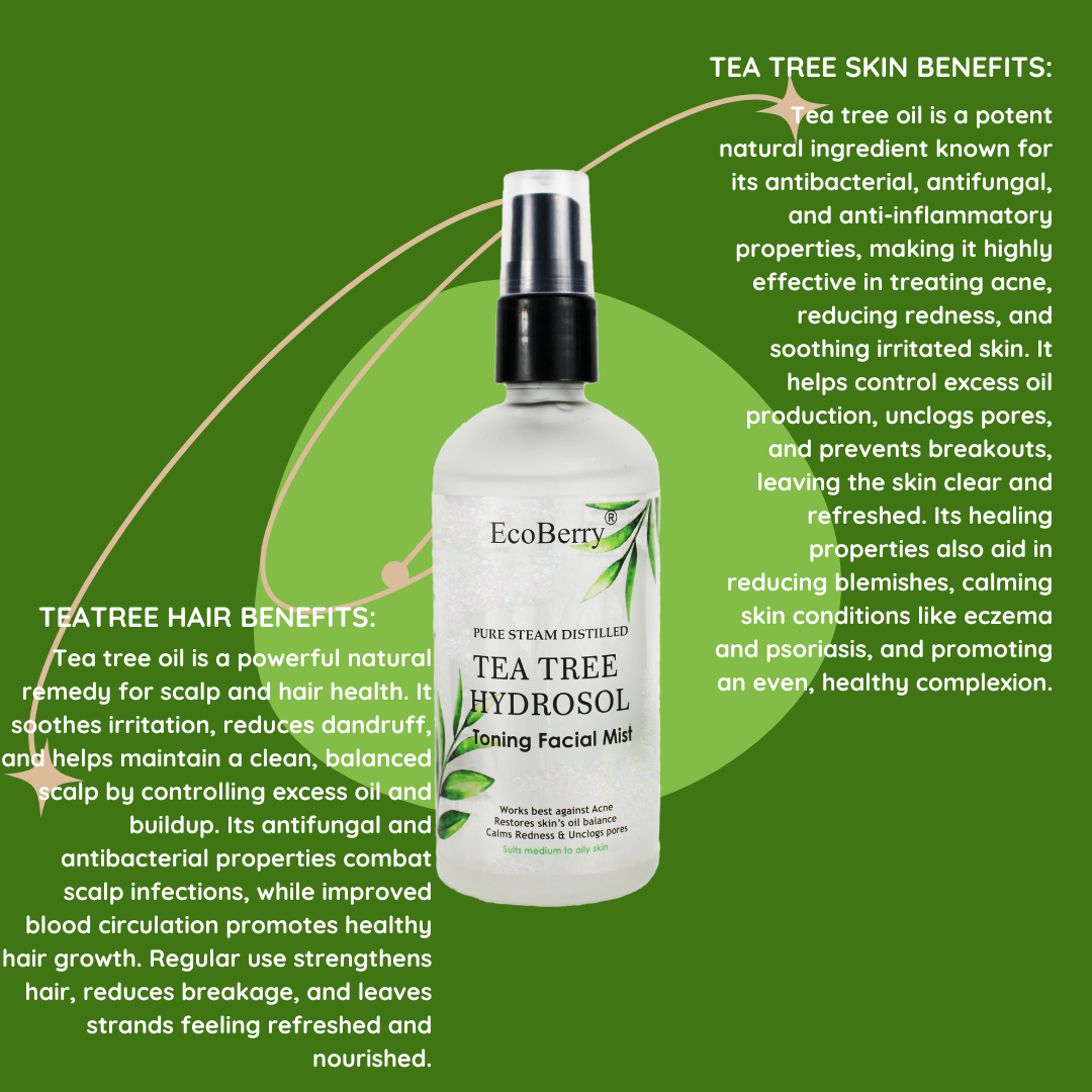 Steam Distilled Tea tree Hydrosol Toning Mist