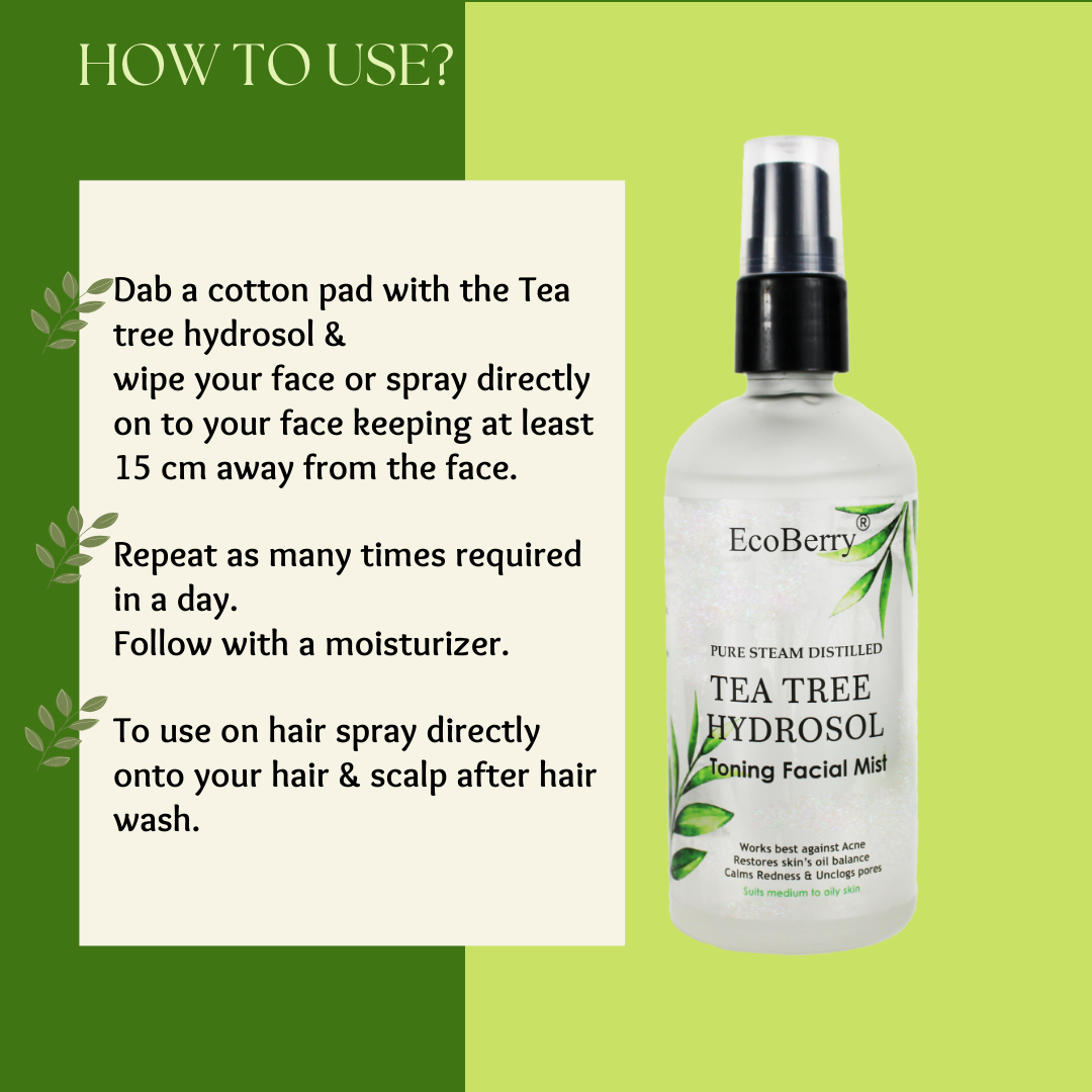 Steam Distilled Tea tree Hydrosol Toning Mist